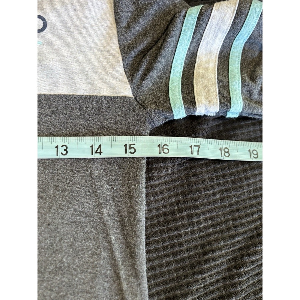 Aeropostale Logo Gray Crew Neck Jersey Knit Top Size M Long Sleeve Soft - Picture 6 of 7